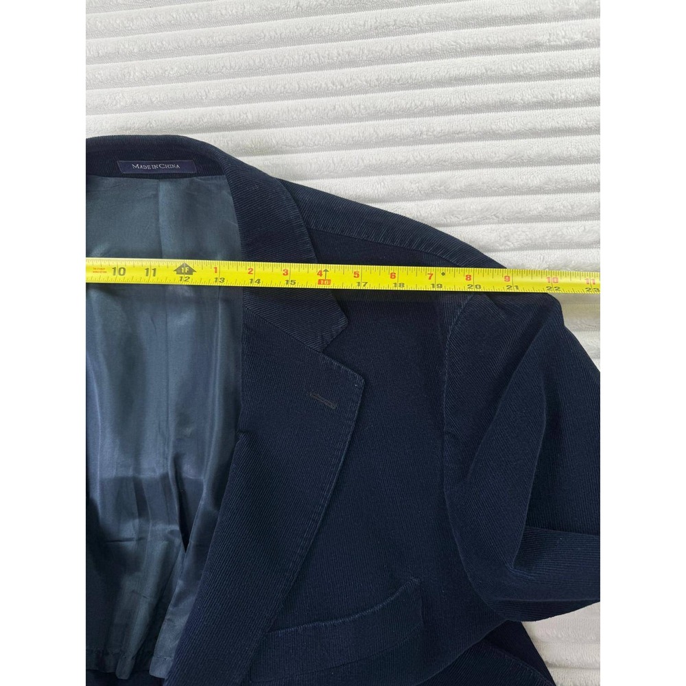Lands End Mens XL Navy Blue Corduroy Blazer Sport Coat - Picture 10 of 15